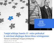 Vytauto Landsbergio  knygos „Naujai atitirpę Sausio 13-osios pėdsakai ir mirtinai abejingas lietuviškas teisingumas“ pristatymas